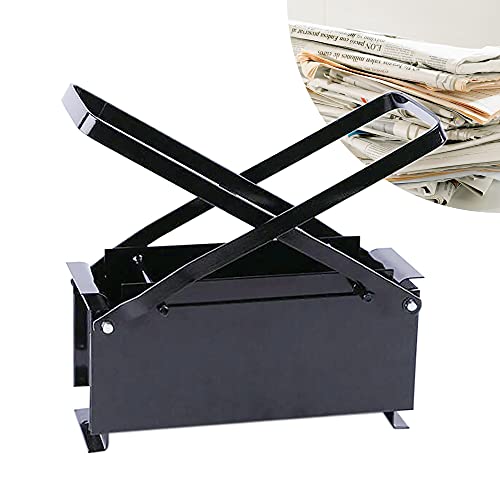 DSYOGX Prensa de briquetas de papel de hierro, prensa de papel usado, prensa de briquetas, para pequeñas oficinas y máquinas de papel usado, negro, 29 x 8,2 x 12 cm