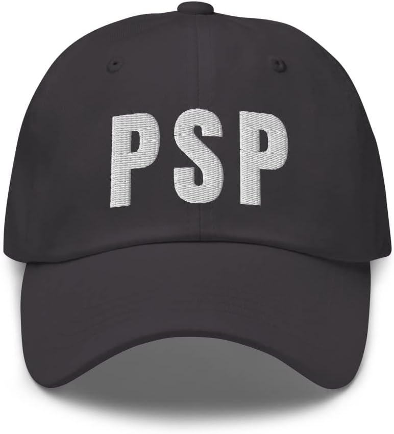 Airport Code PSP Hat Palm Springs California CA Dad Cap Embroidered Dad Hat Baseball Cap with Adjustable Buckle Strap
