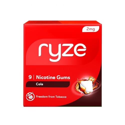 Image of RYZE Nicotine Gum 2mg | 2mg Cola Nicotine Gum | Pack of 50 (450 gums) | Easy on Throat | FDA Approved | Sugar Free | Teeth Whitening Properties
