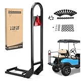 10L0L Golf Cart Rear Safety Grab Bar Universal Compatible with Yamaha Club Car EZGO Golf Cart with Reflective Triangle Board
