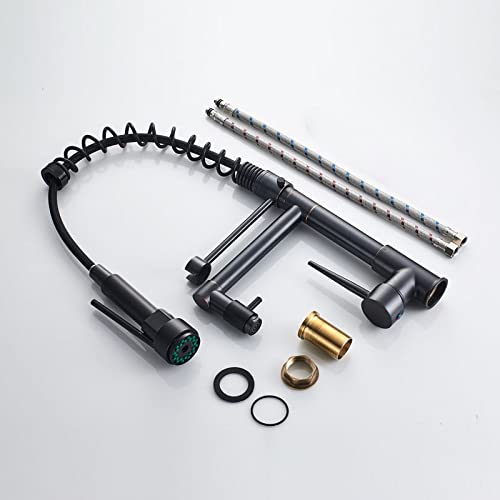 Robinet de cuisine extensible noir pour résoudre le manque de pression et d'espace d'évier - 5