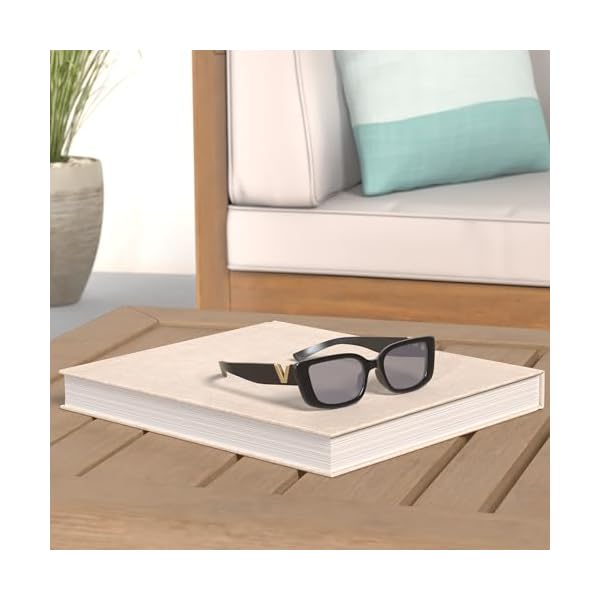Allarallvr Rectangle Sunglasses for Women 90s Retro Trendy Y2K Classical Vintage Square Shades AR82037 - Image 3