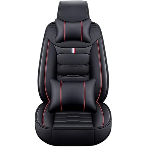 HAOMENG Car Seat Covers for Alfa Romeo Mito 2008-2019, Breathable Waterproof PU Leather Full Set Vehicle Cushion Cover Front Rear Seat Protectors Interior Accessories Cover