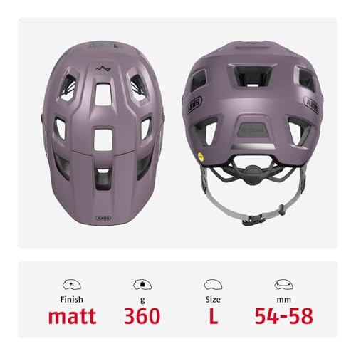 Casco de bicicleta para rutas de montaña ABUS MoDrop MIPS L lila con ajuste preciso unisex 3
