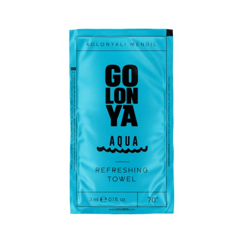Golonya - Lot de 90 Serviettes Rafraîchissantes AQUA - Mix de Lingettes parfumées - Senteur Marine - Teneur 70°