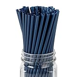 Restaurantware-Basic Nature 8.3 Inch Disposable Straws, 100 Sustainable Straws - Sturdy, Won't Alter Flavors, Midnight Blue PLA/PBAT Straw, For Hot And Cold Drinks