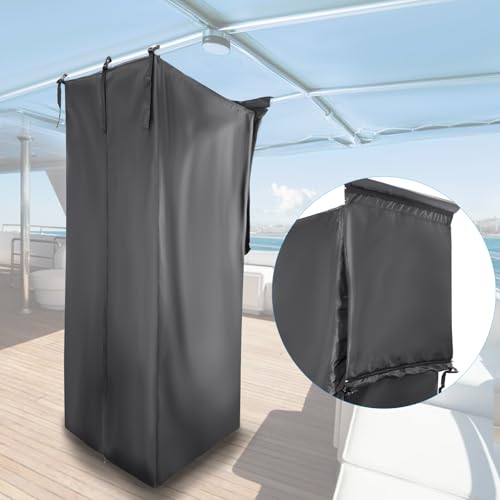 WMPHE Pontoon Boat Privacy Tent Boats Curtain Adjustable Hanging Install Under Bimini Top 72