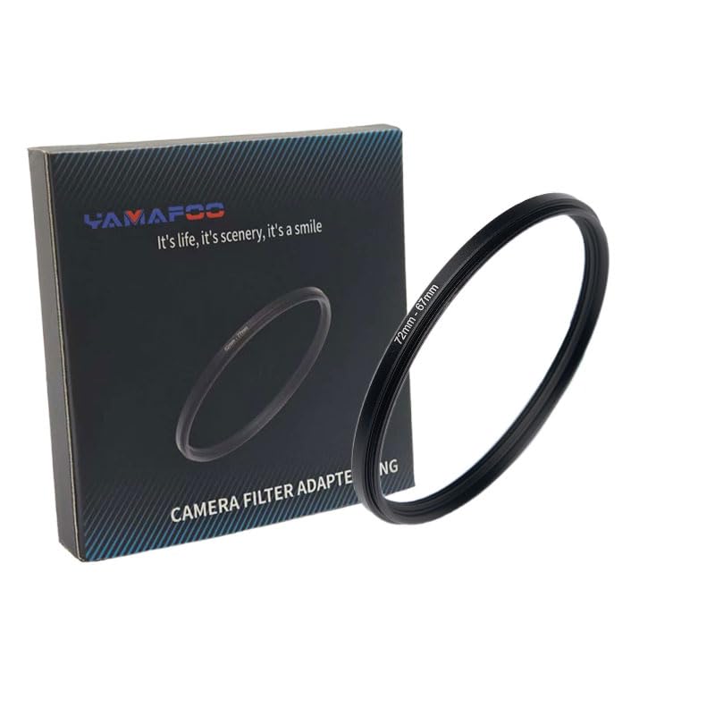 YAMAFOO 72mm to 67mm Step-Up Ring/Step Down Rings Filter Adapter for All Brands UV ND CPL Metal Ring Step-Up Rings Adapter Filter,Black (72-67)