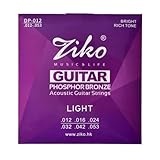 Juego De Cuerdas Guitarra Acústica (6 Cuerdas), Juego De Cuerdas De Guitarra Con Cuerdas De Acero Y Entorchado De Bronce Fosforoso, Guitar Strings para Guitarra Clásica (Ligero)