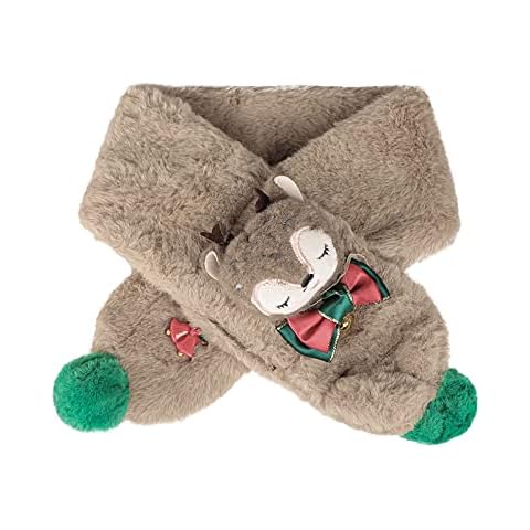 Christmas Holiday Kids Scarf Boys Girls Fluffy Scarf Warm Winter Autumn Kids Collar Scarf Cute Neck Warmer Children Scarf Festive Scarves 1-6Y Cover