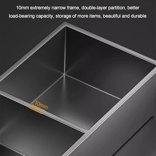 Douche en acier inoxydable anti rouille étagères intégrées noires - 6