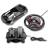 Carrinho com Volante e Pedal Racing Control Nitro Preto Multikids - BR1147