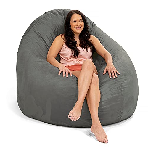 Jaxx 6 Foot Cocoon - Large Bean Bag Chair For Adults, Charcoal #TOP3