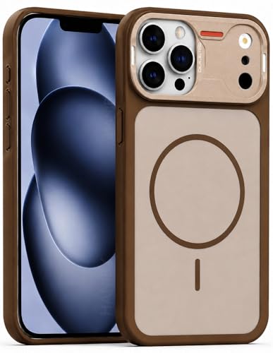 Image of Compatible for iPhone 13 Pro Case, Matte iPhone 13 Pro Back Cover, Shockproof Drop Protection, (Brown)