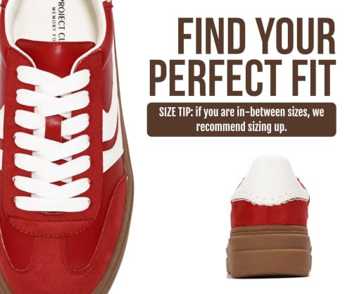 Image of Project Cloud Platform Sneakers for Women Footwear - Memory Foam Insole Womens Shoes, Lightweight and Non-Slip Sole Lace Up Fashion Sneakers for Women 2026 (Volley)