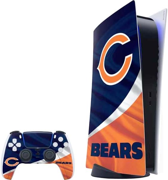 Skinit Decal Gaming Skin Compatible with PS5 Bundle - Officially Licensed NFL Chicago Bears Large Logo Design