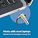 Kensington Combination Cable T-Bar Standard Lock Slot for Laptops, Resettable 4 digit password with 6 Foot Cable, K64673AM