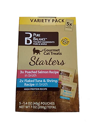 Pure Balance Gourmet Cat Treats Variety Pack Poached Salmon Flaked Tuna And Shrimp Recipe #TOP1