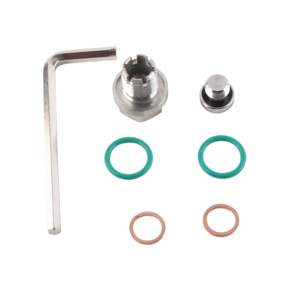 Kit di Riparazione della Filettatura della Coppa dell'olio autofilettante in Acciaio Inossidabile con Tappo di Scarico Piggyback e Chiave Esagonale per Motori automobilistici