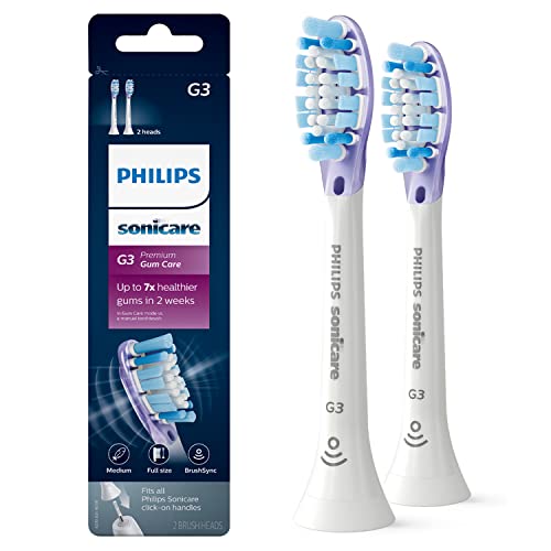 Philips Genuine Sonicare Premium Gum Care Replacement Brush Heads, 2 Pack, White - HX9052/17