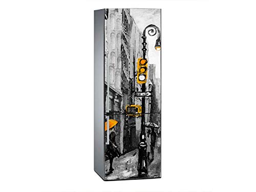 Oedim - Adesivo Decorativo per Frigorifero York in Carbonio, 185 x 70 cm