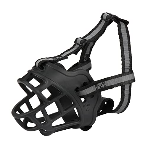 Maulkorb für Hunde, Silikon-Korb Hund Maulkörbe Weich Silikon Korb Maulkorb für Kleine, Mittlere und Große Hund, Verhindert Bellen, Beißen und Kauen(Number 4)