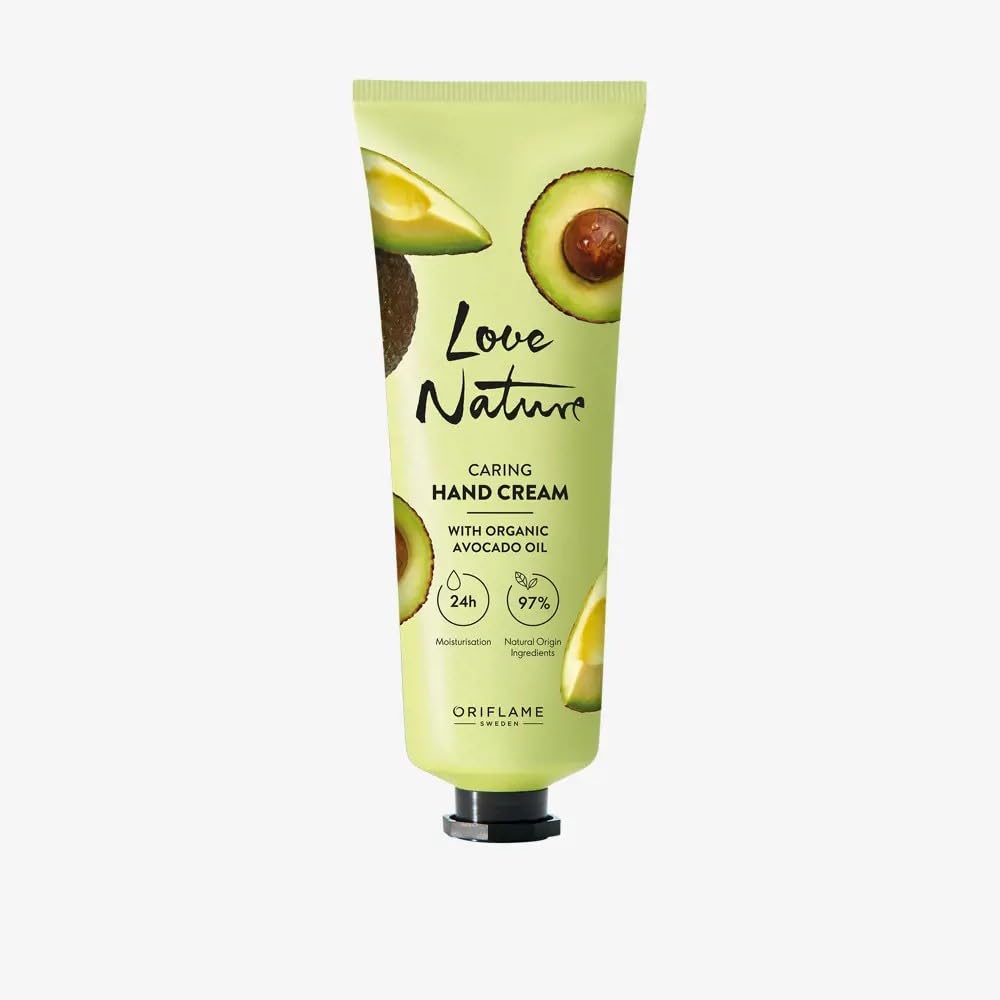 Oriflame Love Nature Hand Cream with Organic Avocado Oil, 24h Moisturisation, 97% Natural Origin Ingredients-image-38
