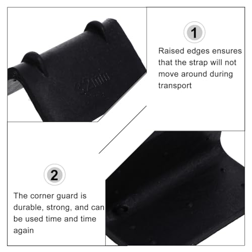 Image of 100 Pcs Black Plastic Corner Protectors for Safe Box Packaging - 2.16 inch X 1.18 inch X 1.18 inch Durable Guards for Shipping and Storage