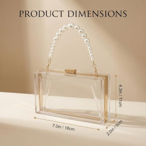 Image of Ladies Clear Acrylic Moon and Star Rhinestone Chain Bag Sparkly Transparant Clutch Purse for Women Evening