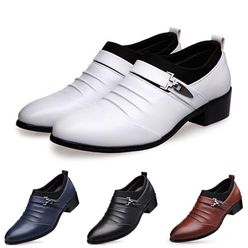 Chaussures Oxford Homme Léger Chaussures Ville Homme Bout Pointu Mode Été Automne Bout Pointu Talon Bas Fermeture Éclair Creux Respirant Loisirs Chaussures Derby Grande Taille Officiel