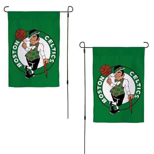 Desert Cactus Boston Celtics BC Garden Flag 12 x 18 Inch NBA Boston Celtics Team Banner for Outdoor Display and Events (Design A)