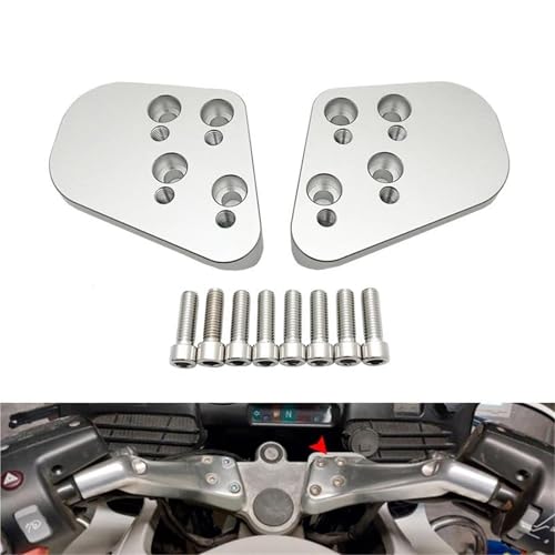 Elevador manillar plateado para moto BMW R1150RT y R1200RT 6