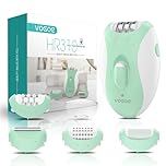 VOGOE Epilator for Women, 4-in-1 Epilators Hair Removal with 2 Speeds, Rechargeable & Cordless Razor Epilator, 21 Tweezers Covered, Electric Hair Remover for Face Legs Arms Armpit Bikini, Green