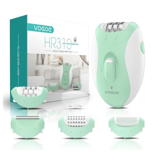 VOGOE Depiladora Electrica Mujer,Maquina Depilar 4 en 1 con 2 Velocidades, Recargable e Inalámbrica, 21 Pinzas Cubiertas, epilator para Cara Piernas Brazos Axilas Bikini, Verde HR310