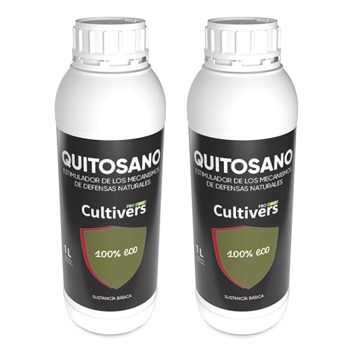 CULTIVERS - Quitosano para Defensa Natural de Plantas 2x1L | Agricultura Ecológica | Estimula Crecimiento y Floración | Fácil Aplicación | Mejora Frutos,