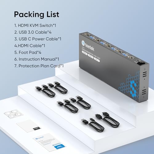 Steetek STK-S7415H Usb 3.0 Hdmi Kvm Switch 1 Monitors 4 Computers, 4K@60Hz Kvm Switches thumb #6
