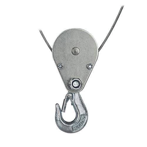 Prowinch 440 lbs Electric Wire Rope Hoist Load Capacity Crane Overhead Garage Ceiling Winch 120V Plug and Play