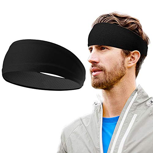 DECDEAL Esporte Headband Sweatband Faixa de cabelo Headwear antiderrapante Faixa de cabelo elástico