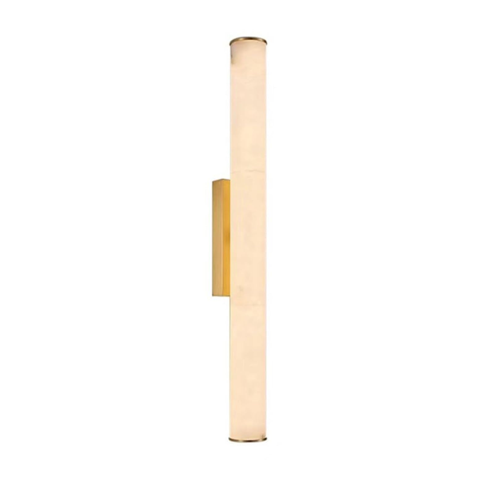 HPTHLY Spanish Natural Marble Wall Sconces Strip Alabaster Wall Lighting All Copper Indoor Nordic Sconce Wall Lamps For Bedroom Staircase Living Room Corridor (Gold-Large)