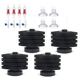ALEGI 4pcs Small Aquarium Bio Sponge Filter with Suction Cups, Check Valves for 5 Gal, 10 Gal, 20 Ga