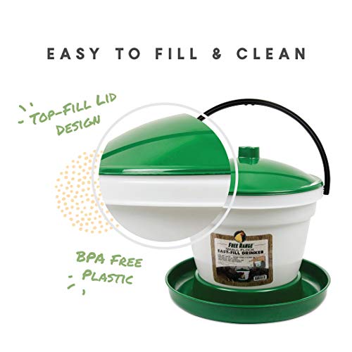 Harris Farms Poultry Drinker | Simple and Easy to Use for Any Size Flock | Made of BPA-free Plastic | 3.5 Gallon - Thumbnail 5