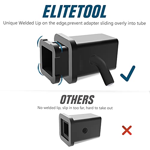 Elitetool 2-1/2 Inches Class V To 2 Inches Class Iii And Iv Trailer Hitch Receiver Adapter With Hitch Pin And Clip, 2.5 Inches To 2 Inches Reducer Sleeve Mount Insert Converter #TOP2