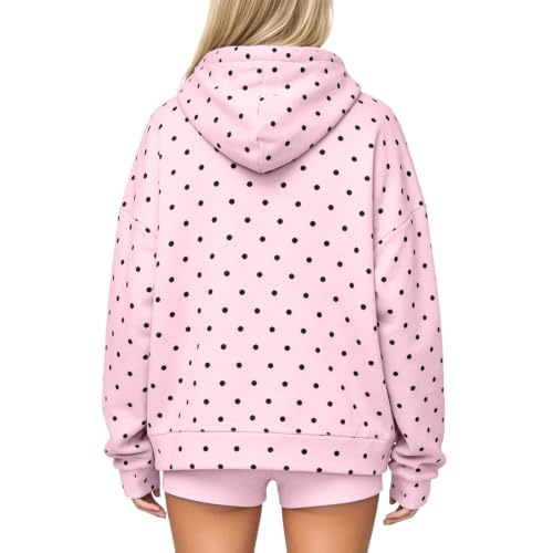 Polka Dot Sweatshirt Women Oversized Crewneck Sweatshirt Y2K Fall Hoodies - image 5