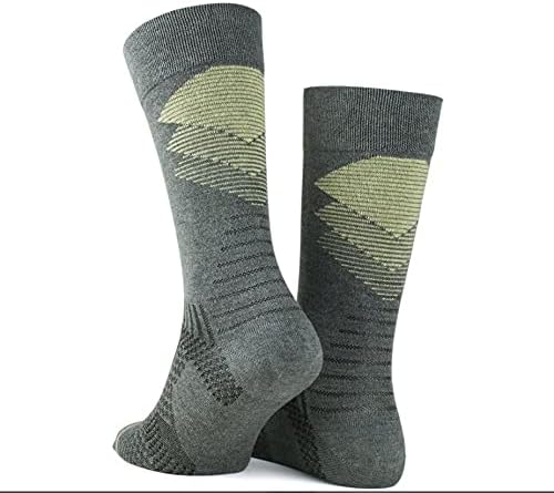 Men's Bamboo Walking Socks, 5 Pairs box, colourful soft comfortable and breathable, anti blister quick dry natural bamboo socks for walking hiking camping socks black white red grey UK Size 6-11