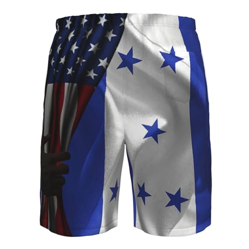 Mexico Flag Men's Swim Trunks Quick Dry Swimming Trunks Beach Shorts with Mesh Lining—204