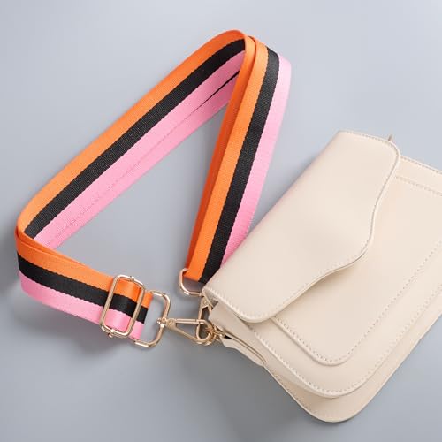 Image of chushui Woven Stripe Purse Straps,Replacement Crossbody Wide Shoulder Adjustable Strap for Bag Handbags