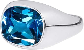 925 Sterling Silver Ring Birthstone Ring For Mne Multicolor Gemstone Ring Best Gift For Him Handmade Statement Ring
