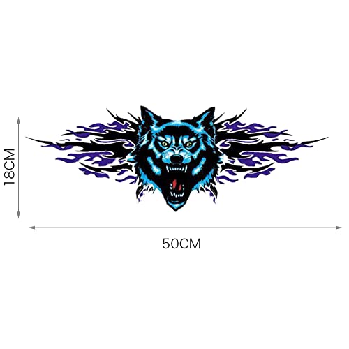 Adesivi riflettenti con testa di lupo per auto