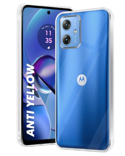 Image of DIZORO Compatible with Motorola Moto G54 5G / G64 5G Back Cover Case Clear,[ Anti Yellow ][Military Grade Protection] Hard PC Back Cover Transparent