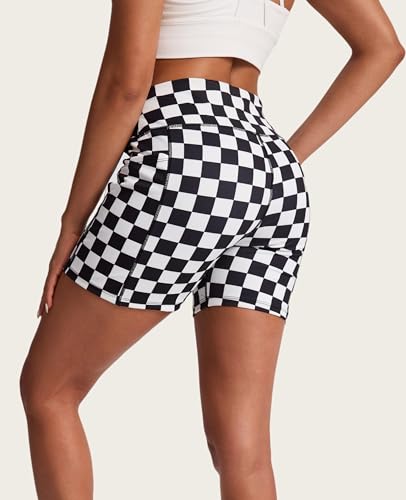 Women's Biker Shorts High Waisted Athletic Workout Yoga Running Shorts with Pockets4